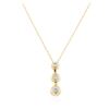 Image 2 : 10KT Yellow Gold 0.06 ctw Diamond Pendant With Chain