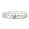 Image 2 : 18KT White Gold 3.74 ctw Diamond Tennis Bracelet