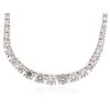 Image 2 : 18KT White Gold 10.57 ctw Diamond Necklace