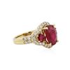 Image 2 : 14KT Yellow Gold 3.58 ctw Ruby and Diamond Ring