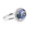 Image 2 : 14KT White Gold 5.81 ctw Tanzanite and Diamond Ring