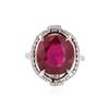 Image 1 : 18KT White Gold 8.43 ctw Ruby and Diamond Ring