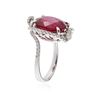 Image 3 : 18KT White Gold 8.43 ctw Ruby and Diamond Ring