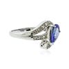 Image 3 : 18KT White Gold 1.72 ctw Tanzanite and Diamond Ring