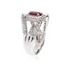 Image 3 : 14KT White Gold 2.31 ctw Ruby and Diamond Ring