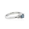 Image 2 : 14KT White Gold 0.71 ctw Blue Diamond Ring
