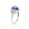 Image 4 : 14KT White Gold 2.90 ctw Tanzanite and Diamond Ring