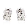 Image 1 : 14KT White Gold 1.15 ctw Diamond Solitaire Earrings