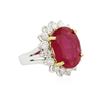 Image 2 : 14KT White Gold 13.74 ctw Ruby and Diamond Ring