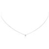 Image 1 : 14KT White Gold 0.09 ctw Diamond Solitaire Necklace