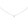 Image 2 : 14KT White Gold 0.09 ctw Diamond Solitaire Necklace