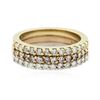 Image 1 : 14KT Three-Tone Gold 0.70 ctw Diamond Rings