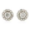 Image 1 : 14KT White Gold 1.40 ctw Diamond Earrings