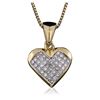 Image 1 : 14KT Yellow Gold 0.80 ctw Diamond Pendant With Chain