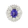 Image 1 : 14KT White Gold 2.38 ctw Tanzanite and Diamond Ring