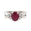 Image 1 : 14KT White Gold 1.32 ctw Ruby and Diamond Ring