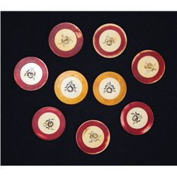 Group of Ivory Poker Chips