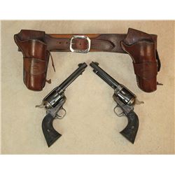 Pair of Colt SAA Revolvers and Holster