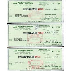Lot 3 Original Jack Haley Lake Pillsbury Checks