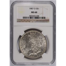 1887-O MORGAN DOLLAR NGC MS-60