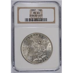 1887 MORGAN DOLLAR NGC MS-63