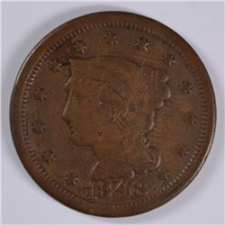 1848 LARGE CENT F/VF
