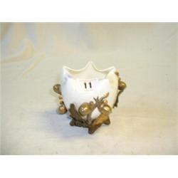 MOORE ACORN DESIGN PORCELAIN POSY HOLDER (SLIGHTLY DAMAGED)...