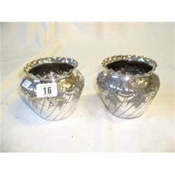 PAIR OF EP ENGRAVED BOWLS...