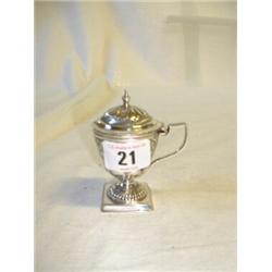 SILVER MUSTARD POT (NO SPOON OR LINER)...