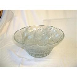 13 PIECE GLASS PUNCH SET COMPRISING: BOWL AND 12 GLASSES...