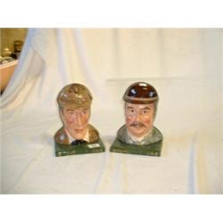 PAIR OF 7" ROYAL DOULTON BOOKENDS "SHERLOCK HOLMES AND DOCTOR WATSON" D7038 AND D7039...