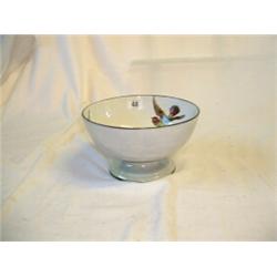 BURLEIGH WARE HAND PAINTED COMPORT WITH BIRD DESIGN...