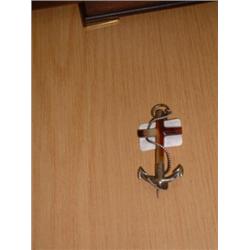 SILVER MOUNTED ANCHOR BROOCH...