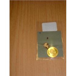 ISLE OF MAN 9CT GOLD PROOF CROWN DATED 1980 WITH CERTIFICATE...