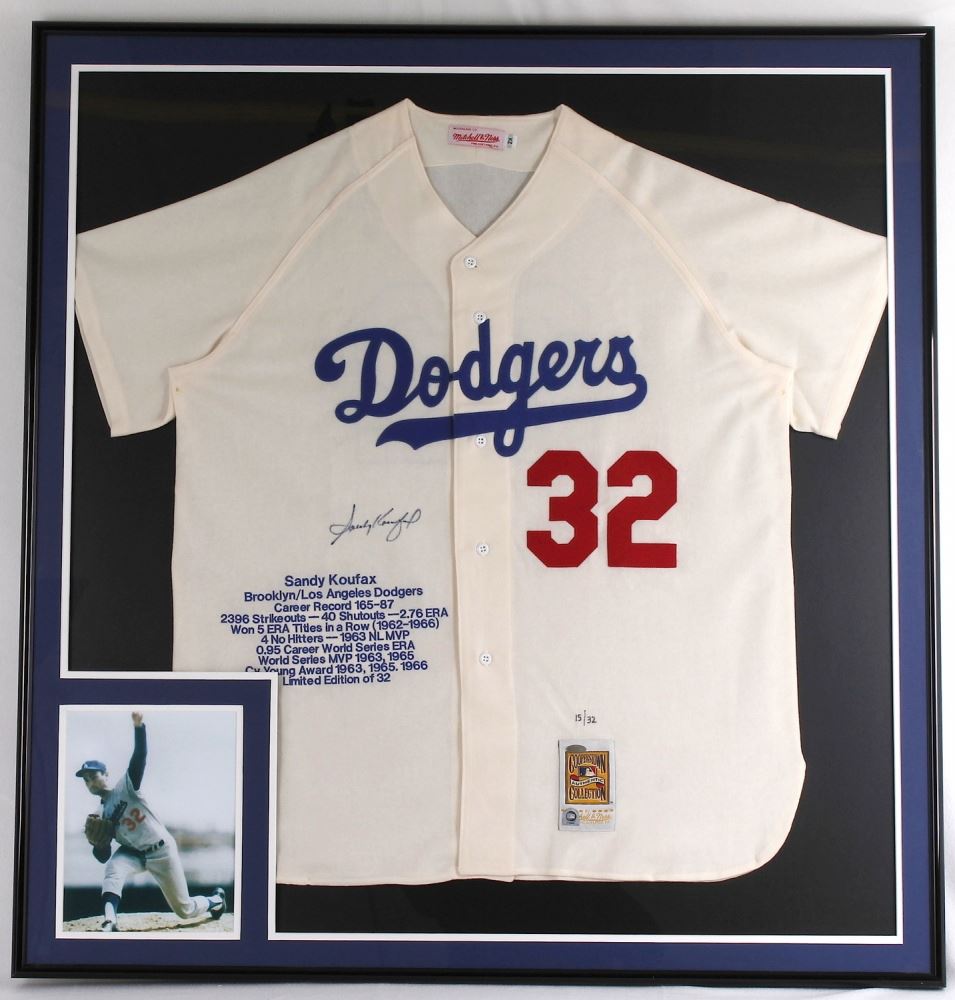 sandy koufax autographed jersey