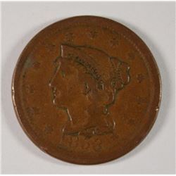 1853 LARGE CENT F/VF