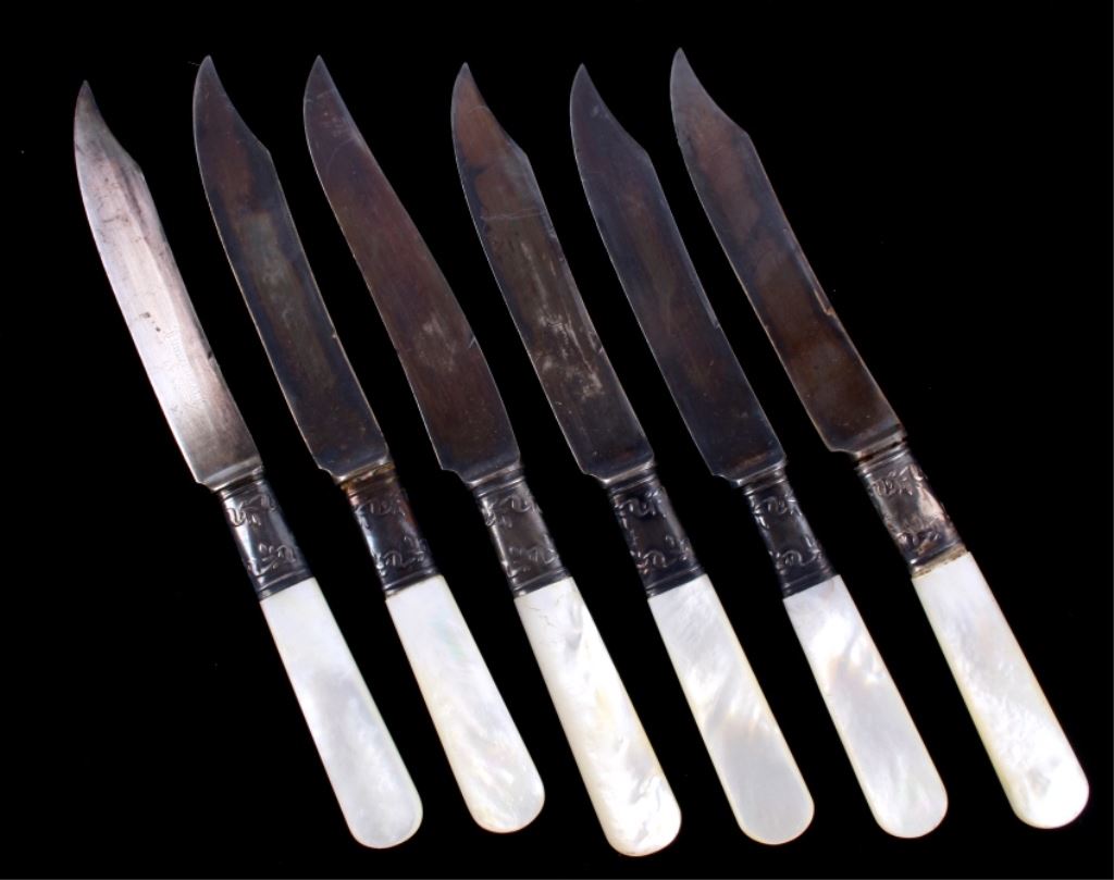 Universal LF&C Sterling & Mother of Pearl Knives