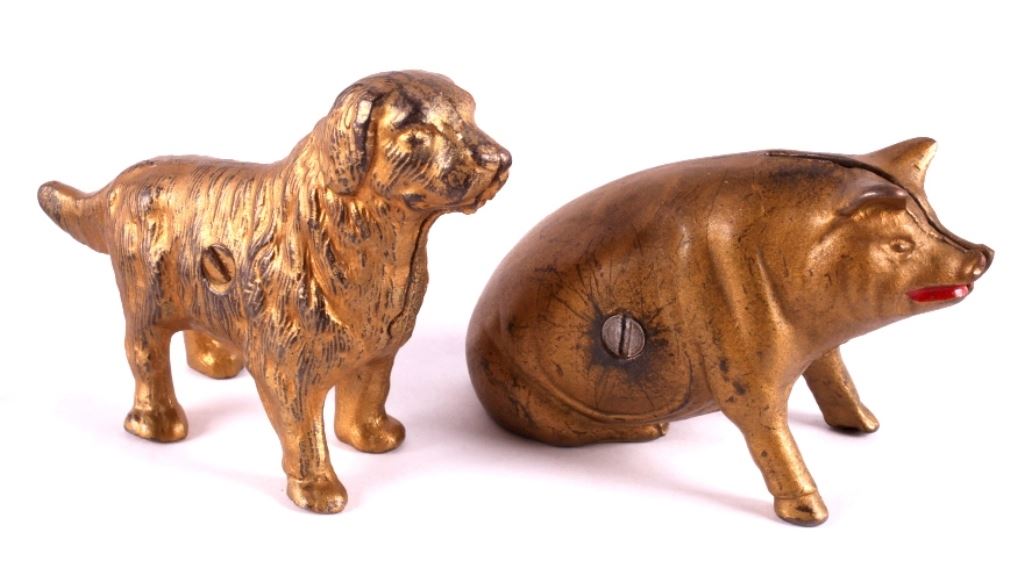 Antique Cast Iron Coin Banks