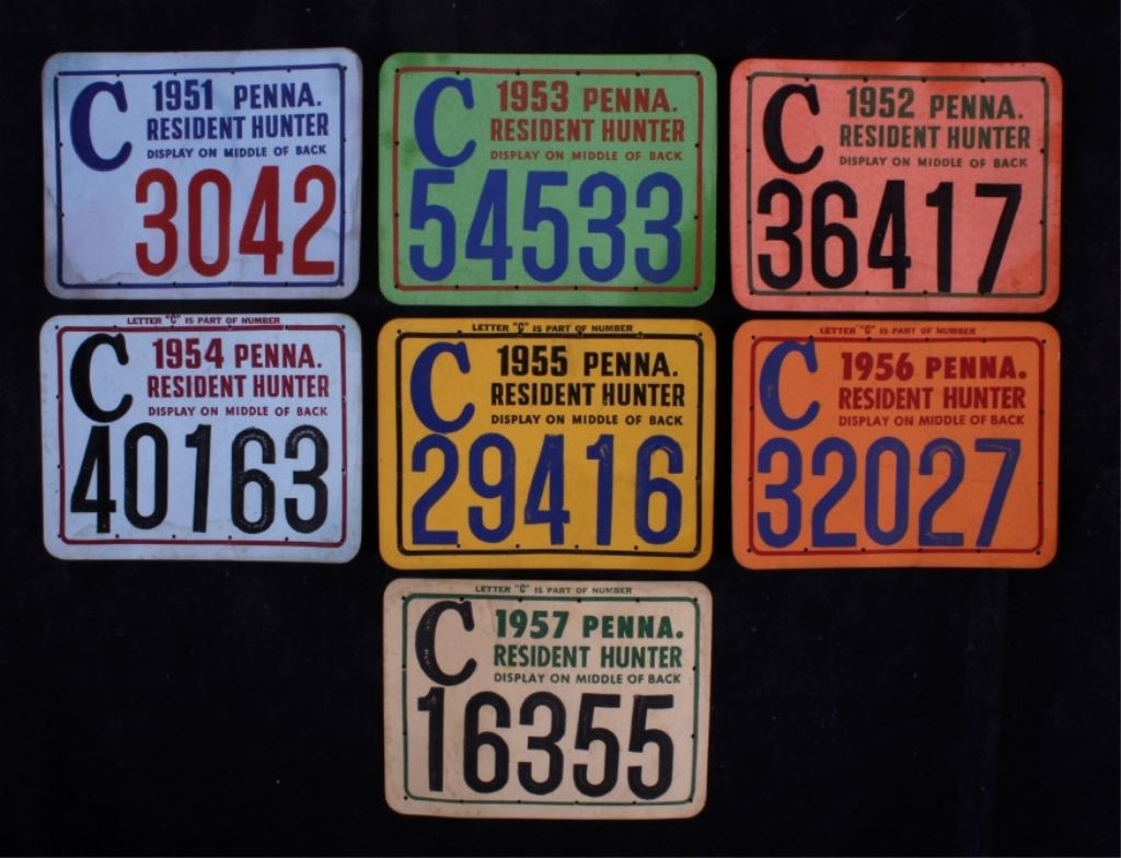 1950's Pennsylvania Hunting License Collection