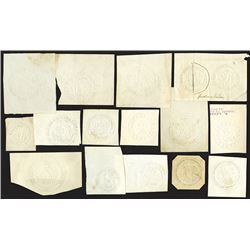 Embossed Seals Government & State Corporate Seal Proofs, ca.1870-90's