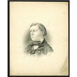 Portrait Drawing By Rudolph ca.1850's