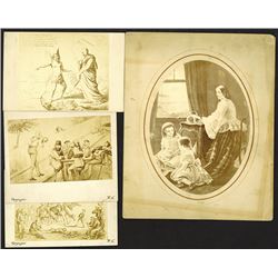 Photos of drawings, ca.1870-90's