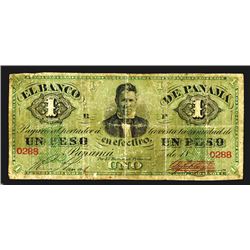 Banco de Panama, 1869 Issue Banknote With Letter It was Mailed to Rudolph in 1892 From Nicaragua.