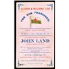 Image 1 : Coleman California Line, "John Land", ca. 1850-60's Clipper Ship Card.