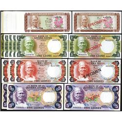 Bank of Sierra Leone, 1974-90, Lot of 43