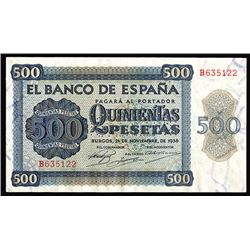 Banco de Espana, 1936 Issue.