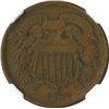 Image 1 : 1864 Large Motto Two Cent Piece. Medallic Alignment. NGC Graded Mint Error F 12 BN.