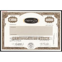 Netflix.com, Inc. Specimen Shares.