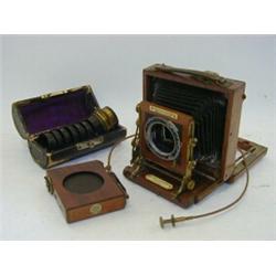 THE ROYAL INSTANTOGRAPH PATENT CAMERA, late 19th Century, cased, with 'Lancaster & Son, Birmingha...