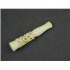 Image 1 : AN IVORY CIGAR TUBE, c.1900, pierced and carved, length 9cm  £20-30...